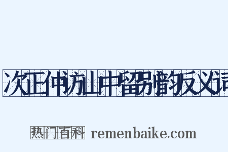 次正仲访山中留别韵反义词是什么意思的图片